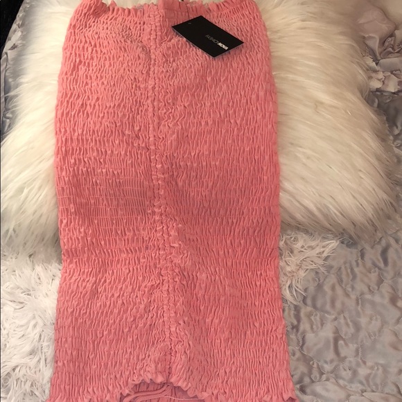 Fashion nova scrunch coral RARE dress - Picture 8 of 8